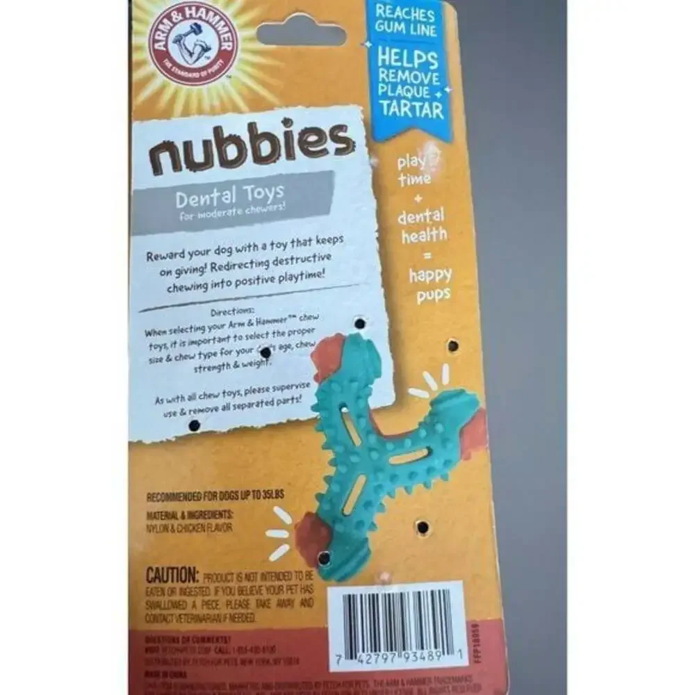 Arm & Hammer Dental Dog Toys Nubbies Set of 2